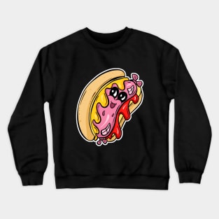 Hotdog Weiner Cartoon Sweet Sally Crewneck Sweatshirt